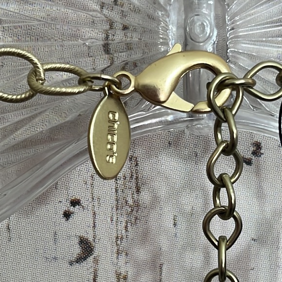 NWT Chico’s Coin & Turquoise Chain - Picture 8 of 14
